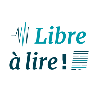 logo avec texte libre à lire précédé d'une onde audio et suivi de lignes les unes sur les autres